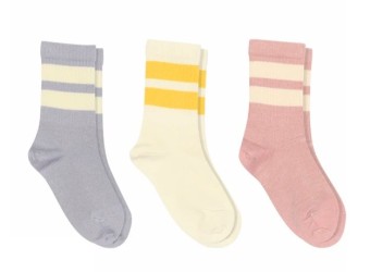 MP DENMARK Anker Socks 3-Pack Silver Pink