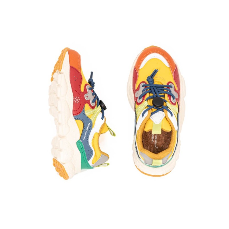 FLOWER M. BY NATURINO Yamano 3 Junior Calf/Nylon Orange-Citrus-Cuoio