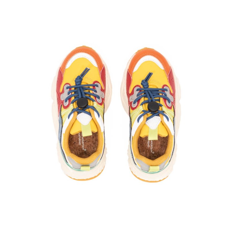 FLOWER M. BY NATURINO Yamano 3 Junior Calf/Nylon Orange-Citrus-Cuoio