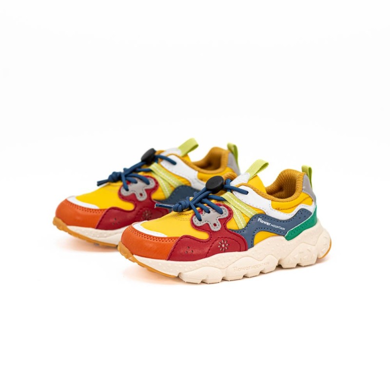 FLOWER M. BY NATURINO Yamano 3 Junior Calf/Nylon Orange-Citrus-Cuoio