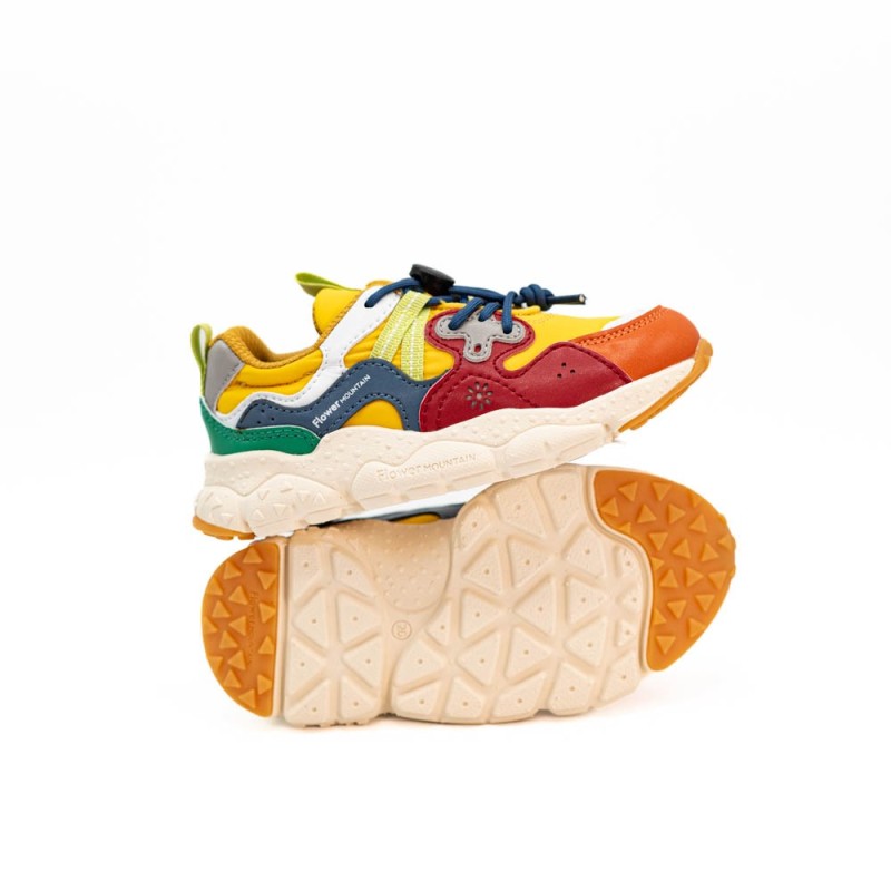 FLOWER M. BY NATURINO Yamano 3 Junior Calf/Nylon Orange-Citrus-Cuoio