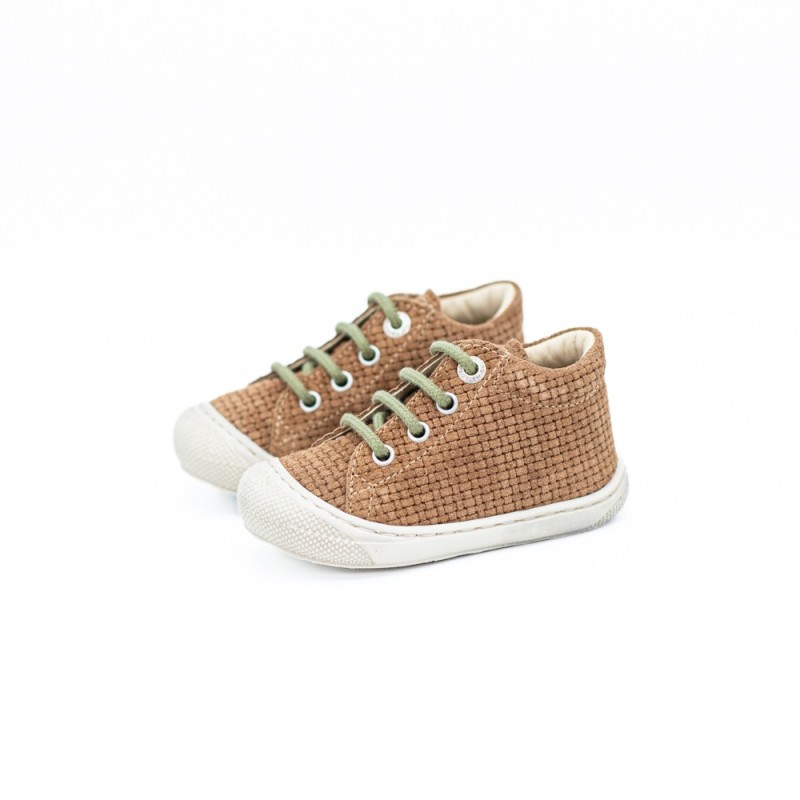 NATURINO Cocoon Suède Woven Brown-Militare