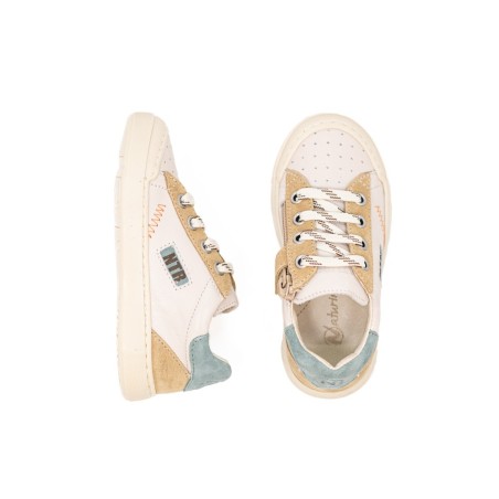 NATURINO Basket Faluk Zip Nappa/Suède Milk-Sand-Sage