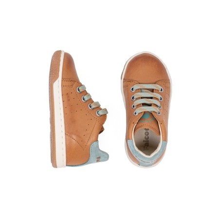 Baskets Falcotto Adam cuir cognac en promo -50 % | Victoire