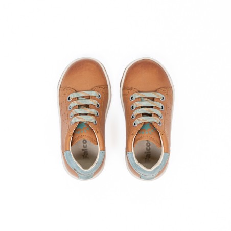 Baskets Falcotto Adam cuir cognac en promo -50 % | Victoire