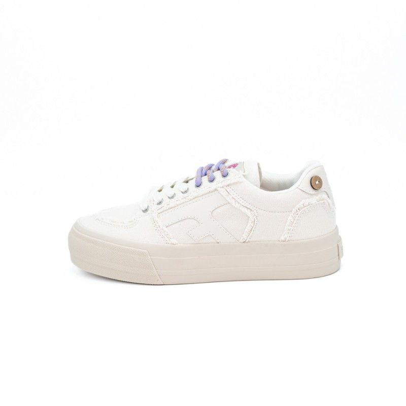FAGUO Walnut Platform Cotton Whi00