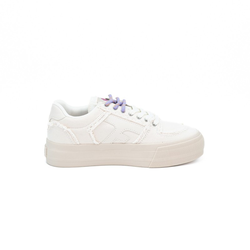 FAGUO Walnut Platform Cotton Whi00