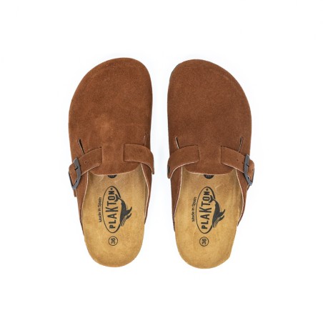 PLAKTON Mules Blogg Afelpado Cuero