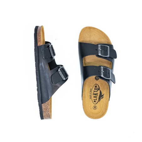 PLAKTON Mules Beta Vaquetilla Negro