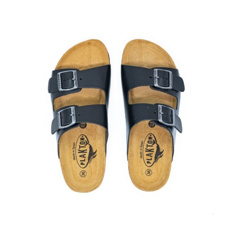 PLAKTON Mules Beta Vaquetilla Negro
