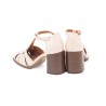 MAISON TOUFET Beatrice Cuir Verni Froissé Beige