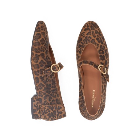 MAISON TOUFET - Cassandre Cuir Velours Léopard