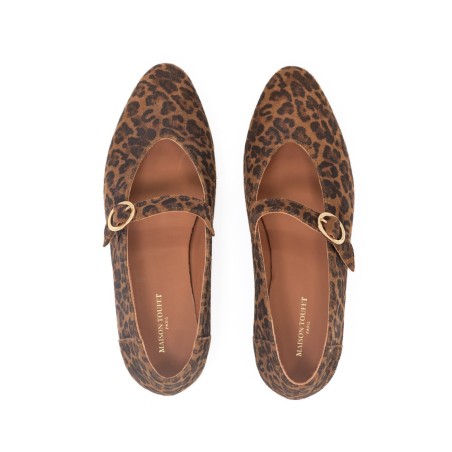 MAISON TOUFET - Cassandre Cuir Velours Léopard