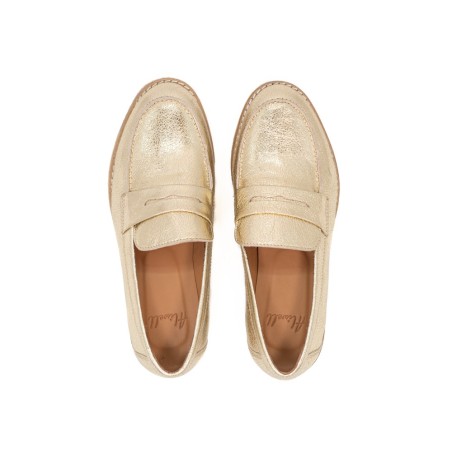 ALIWELL Mocassin Pariz Cuir Metal Blondi