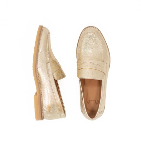 ALIWELL Mocassin Pariz Cuir Metal Blondi