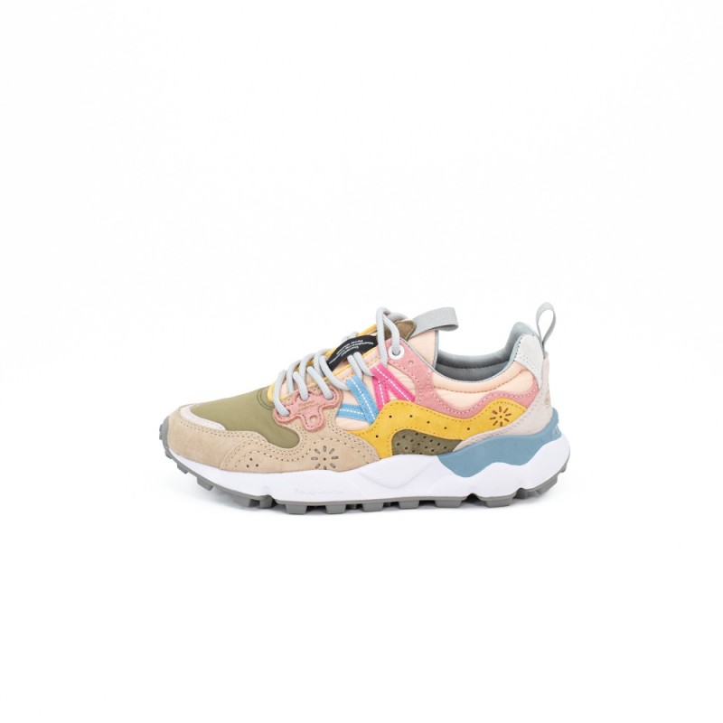 FLOWER MOUNTAIN Yamano 3 Suède/Nylon Dark Rose-Chestnut