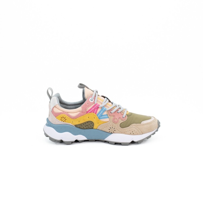 FLOWER MOUNTAIN Yamano 3 Suède/Nylon Dark Rose-Chestnut