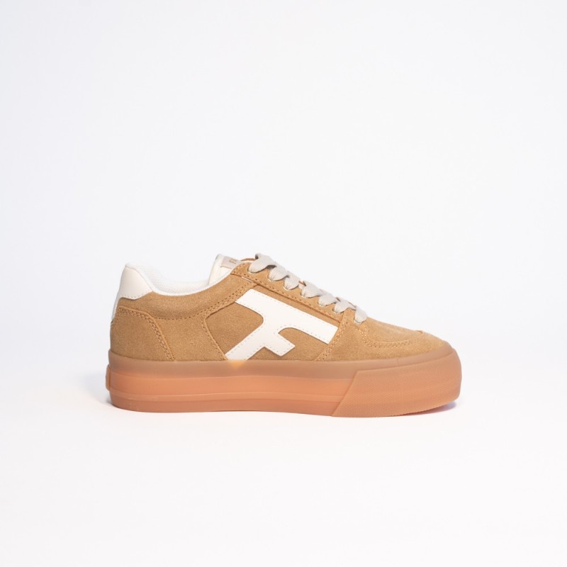 FAGUO Walnut Platform Tennis Suède BEI07