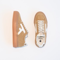 FAGUO Walnut Platform Tennis Suède BEI07
