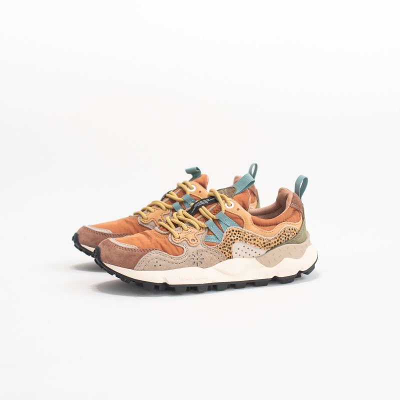 FLOWER MOUNTAIN Yamano 3 Uni Suède/Pony Darkgrey-Mud-Warm-Brown