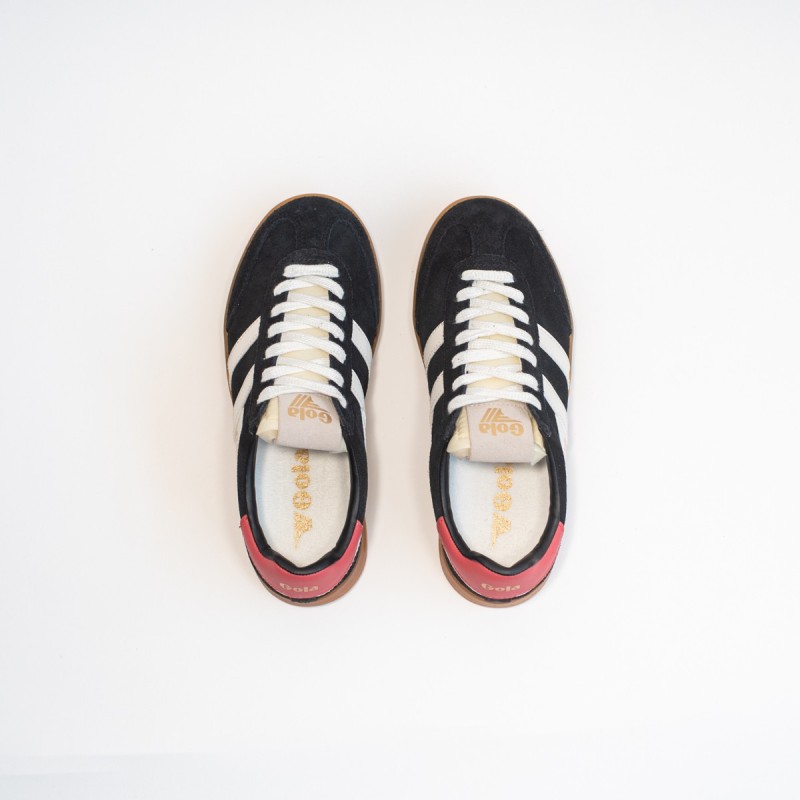 GOLA Womens Cyclone Trainer Black/OffWhite/Coral/Gum