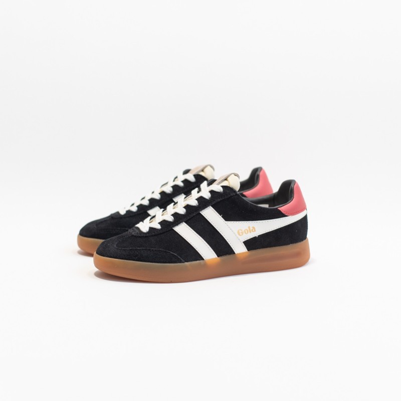 GOLA Womens Cyclone Trainer Black/OffWhite/Coral/Gum