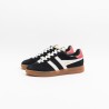 GOLA Womens Cyclone Trainer Black/OffWhite/Coral/Gum