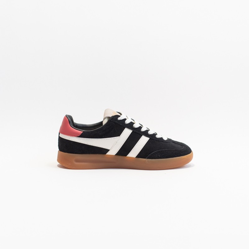 GOLA Womens Cyclone Trainer Black/OffWhite/Coral/Gum