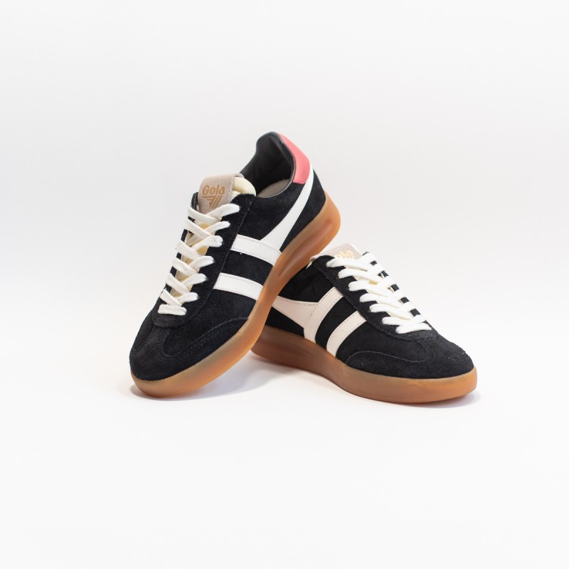 GOLA Womens Cyclone Trainer Black/OffWhite/Coral/Gum