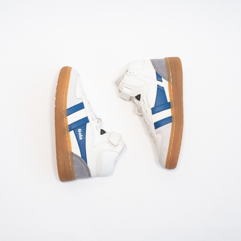 GOLA - Children's Talon Trainer White/Marine Blue/Cement/Gum