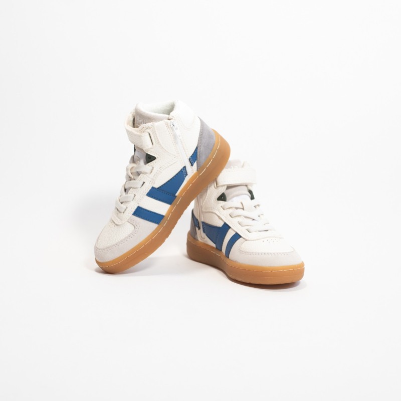 GOLA - Children's Talon Trainer White/Marine Blue/Cement/Gum