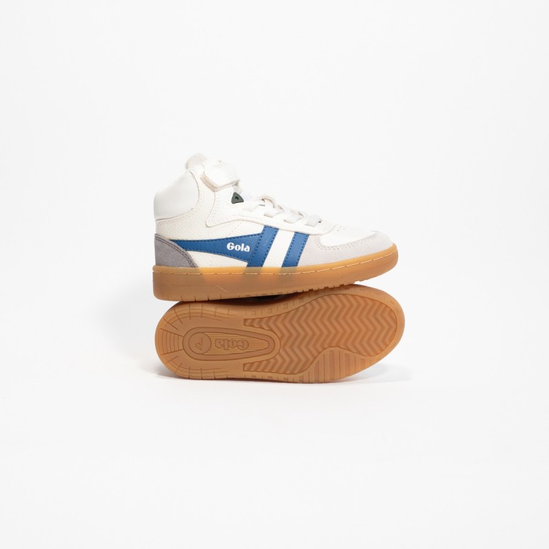 GOLA - Children's Talon Trainer White/Marine Blue/Cement/Gum
