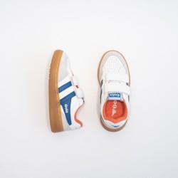 GOLA - Children's Eagle Strap Trainer White/Marine