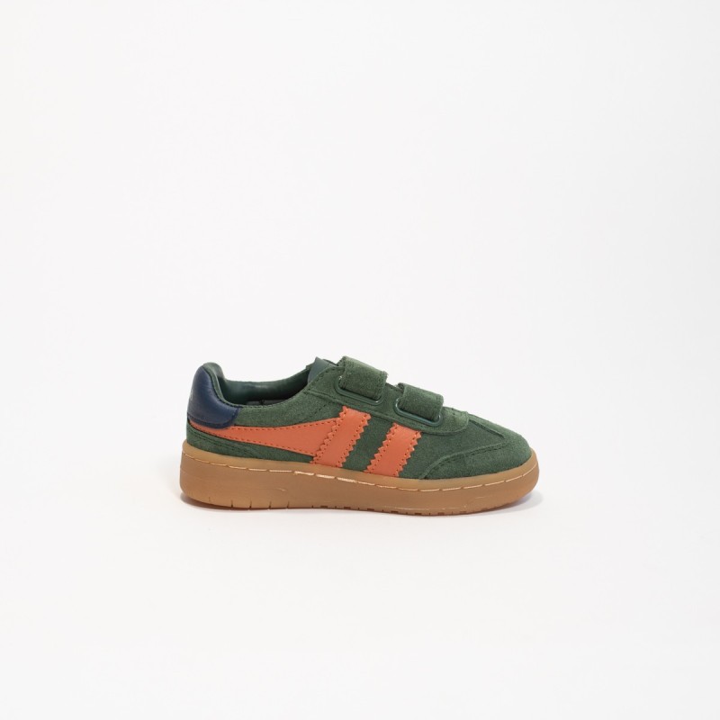 GOLA - Children's Viper Strap Trainer Evergreen/MoodyOrange/Navy/Gum