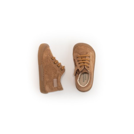 NATURINO Barefoot Amur Zip Suède Brown