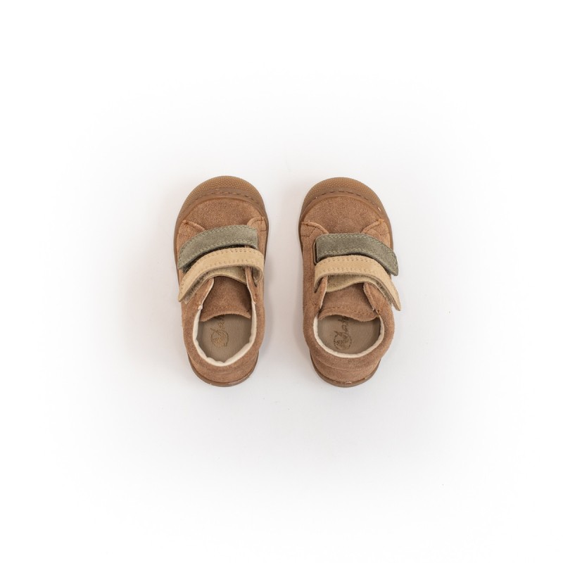 NATURINO Corkel VL  Suède Brown-Militare-Sand