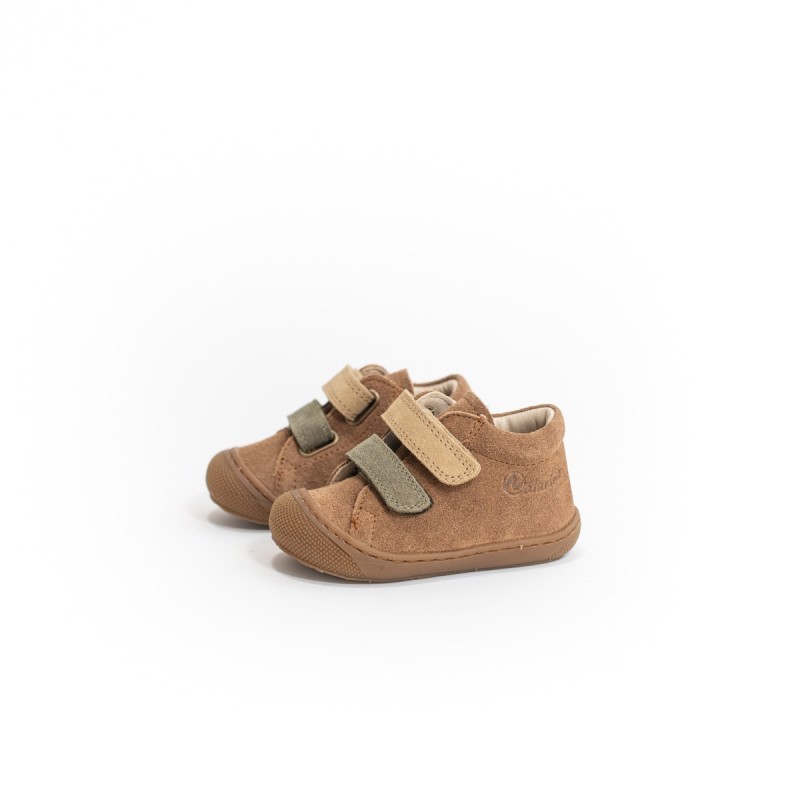 NATURINO Corkel VL  Suède Brown-Militare-Sand