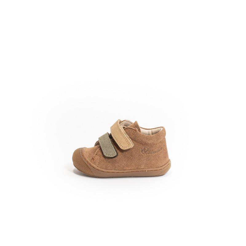 NATURINO Corkel VL  Suède Brown-Militare-Sand
