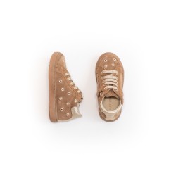 NATURINO Lovan Zip Daisies Suède Brown