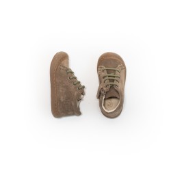 NATURINO Cocoon Zip Suède LightBrown-Militare