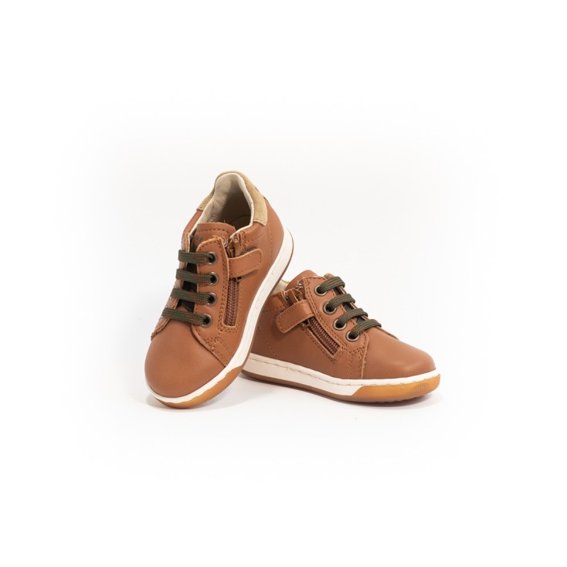 FALCOTTO Adam Zip Cognac-Sand