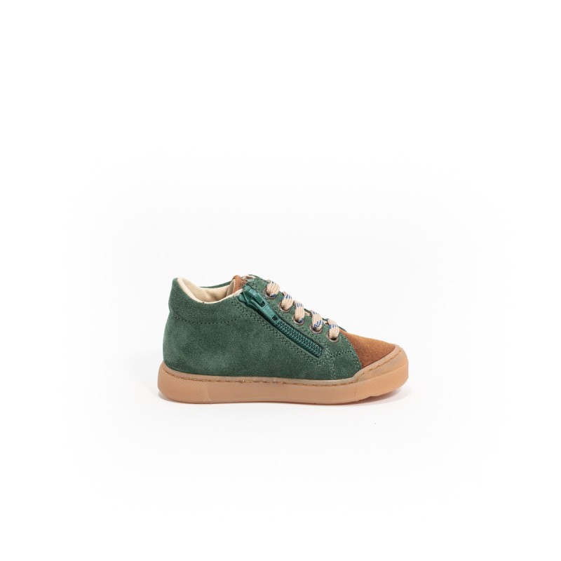 FALCOTTO Snopes Zip Greenbottle-Cuoio