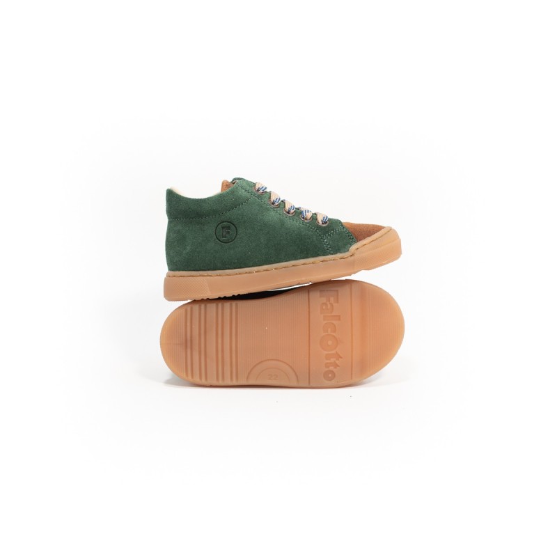 FALCOTTO Snopes Zip Greenbottle-Cuoio