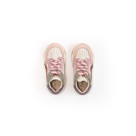 Baskets fille rose poudré et vert sauge Falcotto | Victoire