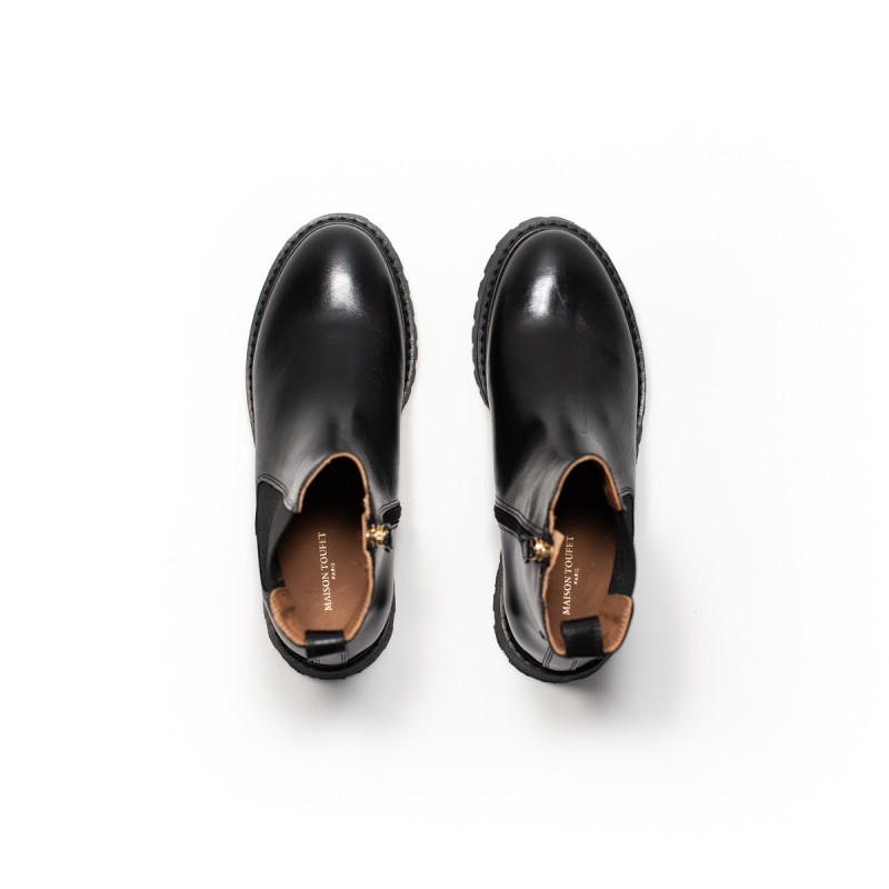 MAISON TOUFET Joyce Cuir Glacé Noir
