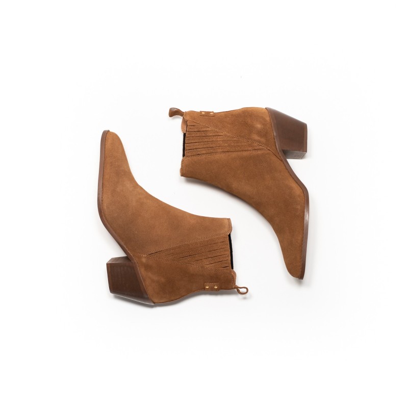 MAISON TOUFET Cleo Cuir Velours Camel