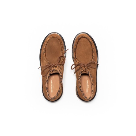 MAISON TOUFET Roberta Cuir Velours Camel/Léopard