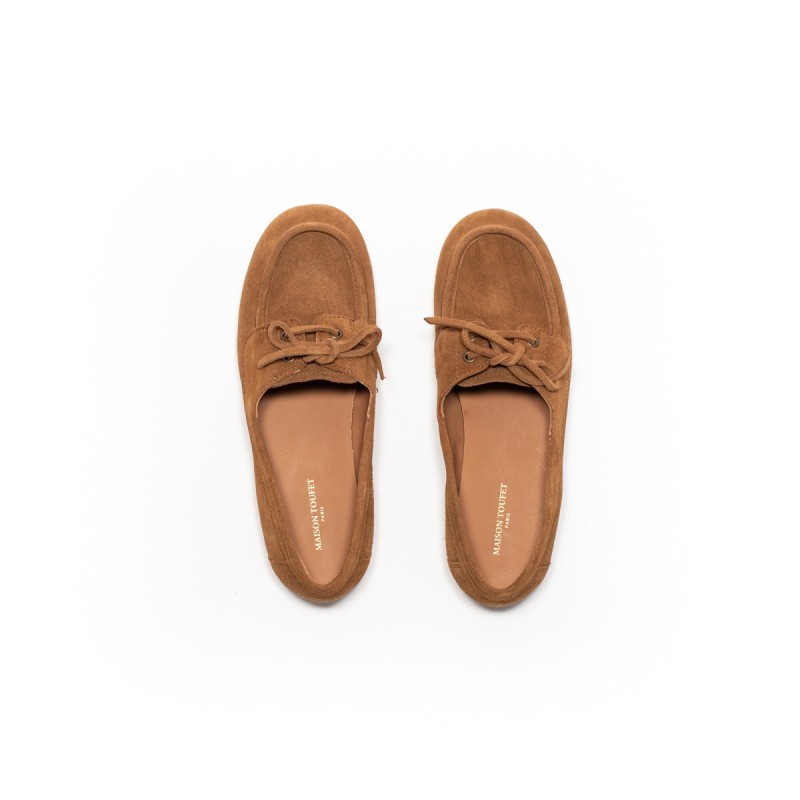 MAISON TOUFET Charline Cuir Velours Camel
