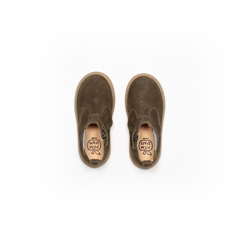 POM D'API - Trix Jod Zip Nubuck Kaki