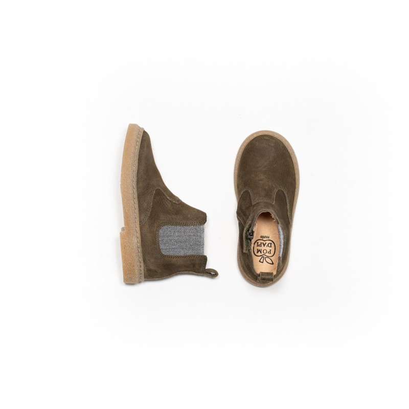 POM D'API - Trix Jod Zip Nubuck Kaki